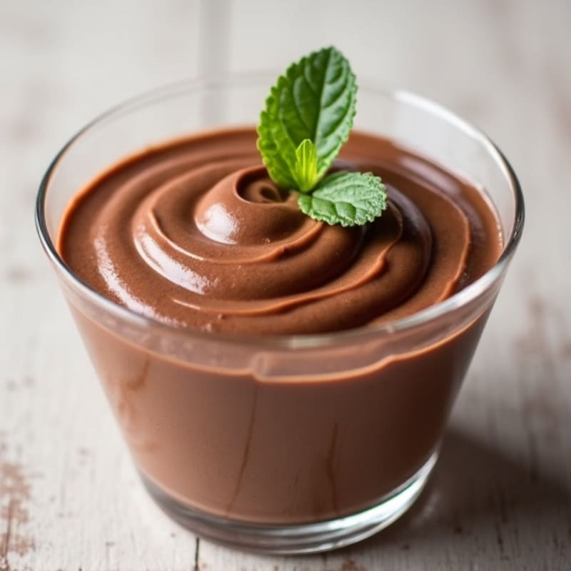 Silky Chocolate Protein Pudding with Almond Butter Swirl