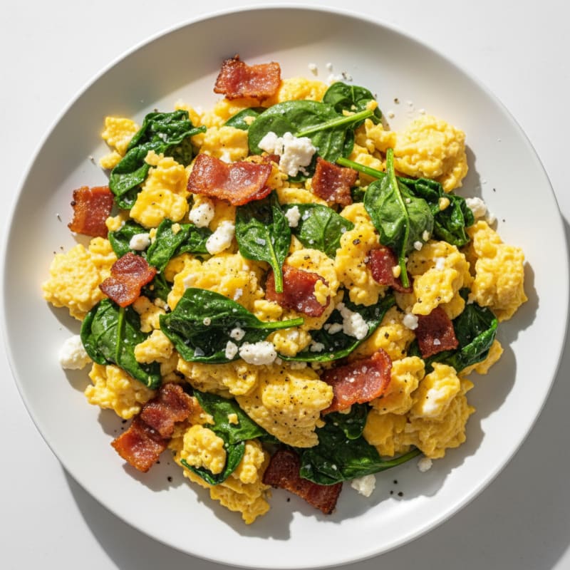 Turkey Bacon and Egg Scramble