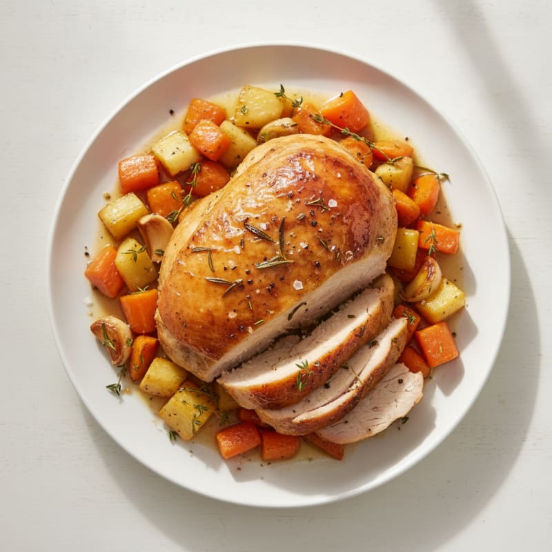 Herb-Roasted Turkey with Root Vegetables