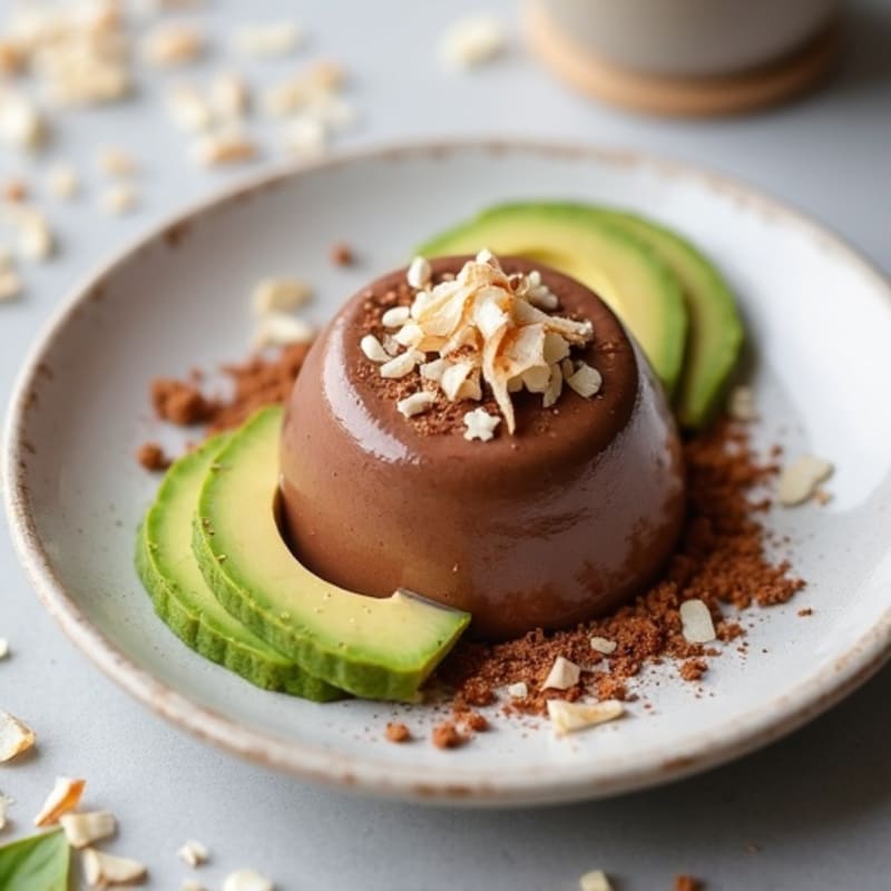 Silky Chocolate Protein Pudding with Toasted Coconut
