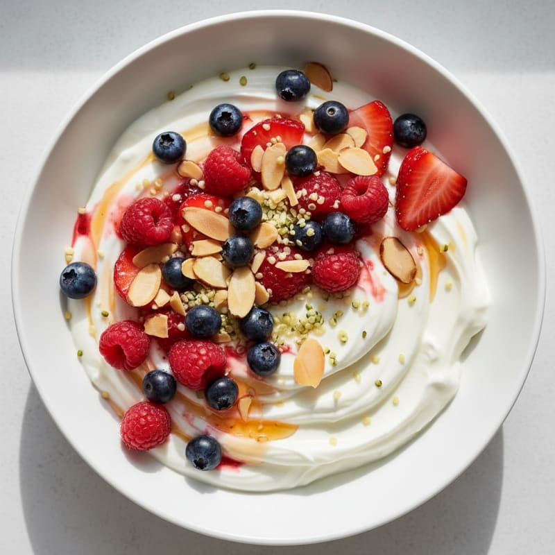 Creamy Greek Yogurt Protein Bowl with Mixed Berries