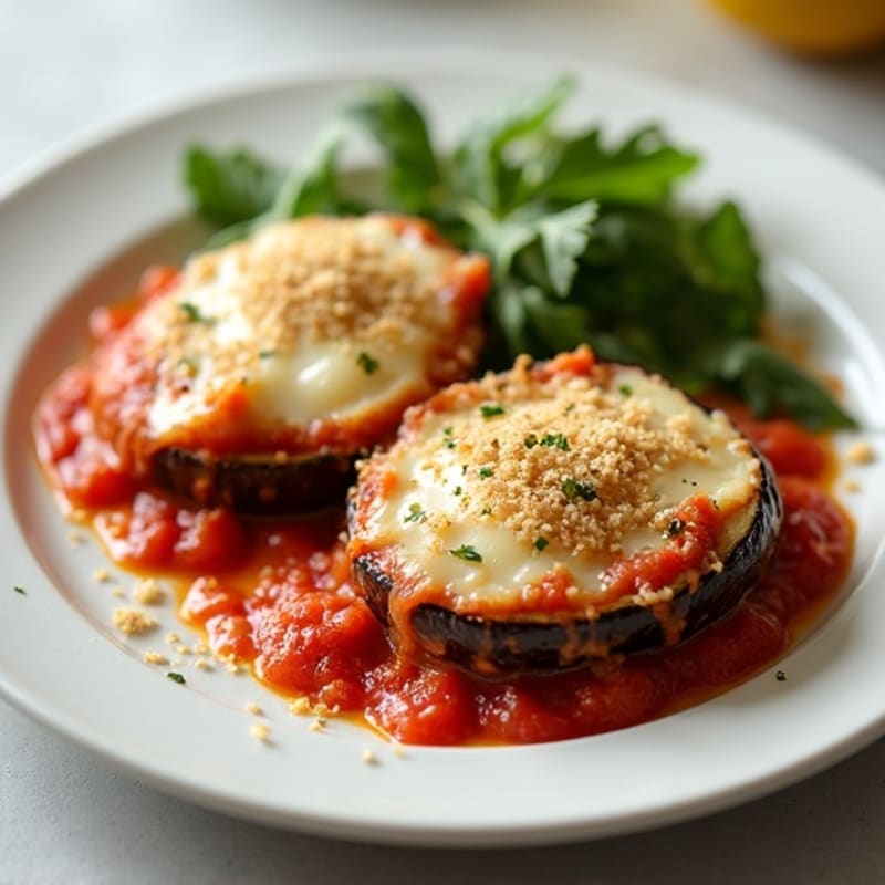 Healthy Baked Eggplant Parmesan with Chicken