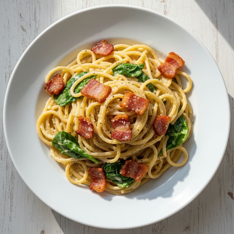 Classic Carbonara with Crispy Pancetta