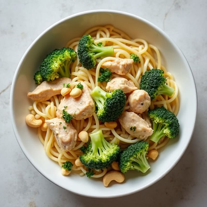 Creamy Chicken and Broccoli Pasta with Silky Cashew Sauce