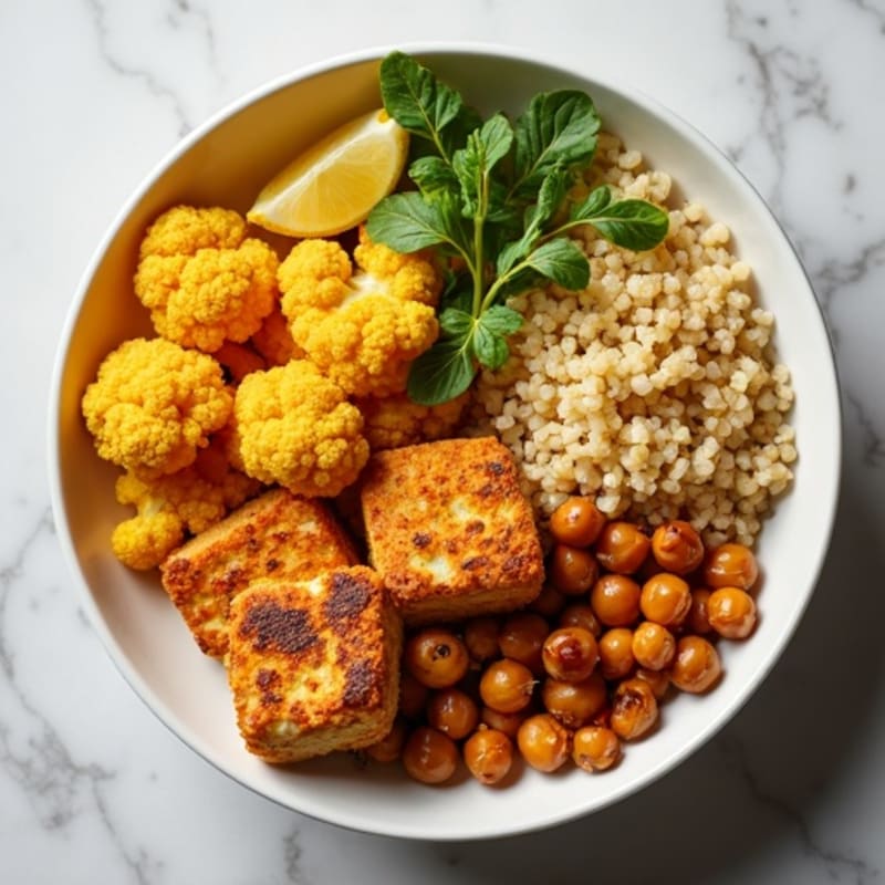 Crispy Baked Cauliflower Bowl with Quinoa