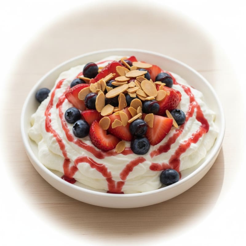 Greek Yogurt Protein Mousse with Mixed Berries