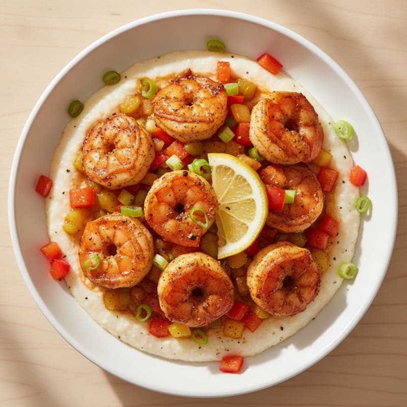 Cajun Shrimp with Creamy Grits