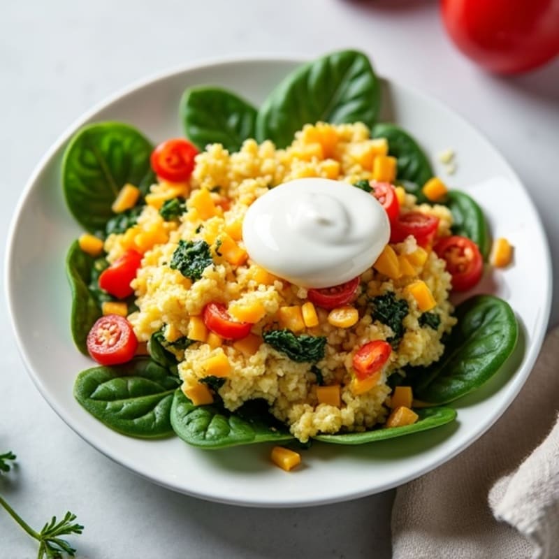 Protein-Packed Spinach and Egg White Scramble