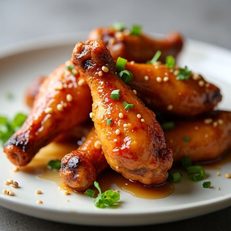 Sweet and Sticky Honey Garlic Roasted Chicken Wings