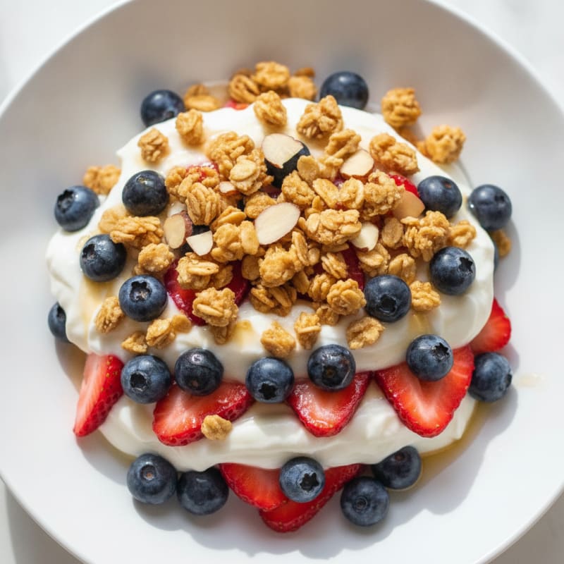 Creamy Greek Yogurt Protein Parfait with Berries
