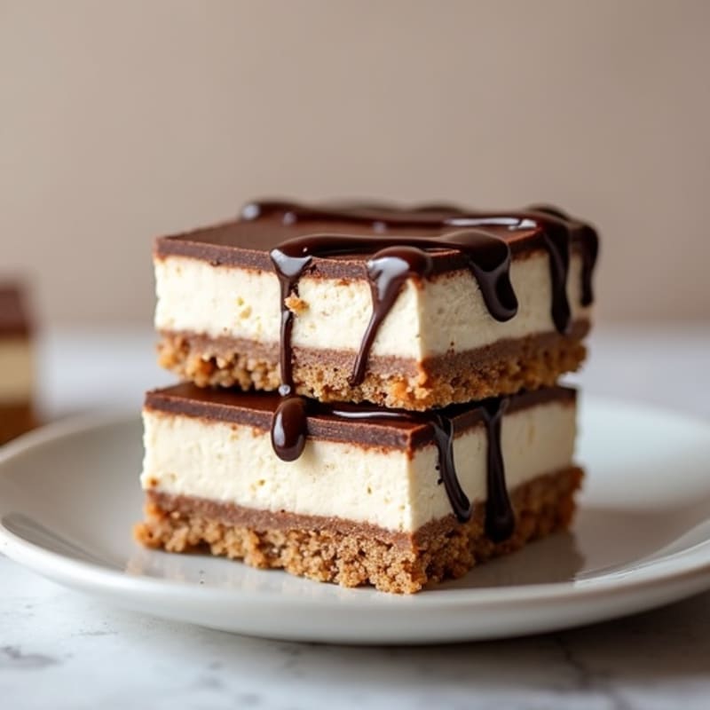 Protein-Rich Dark Chocolate Greek Yogurt Cheesecake Bars