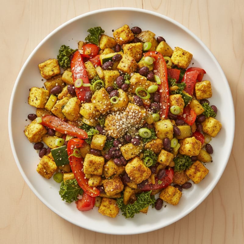 Tofu Scramble with Roasted Vegetables