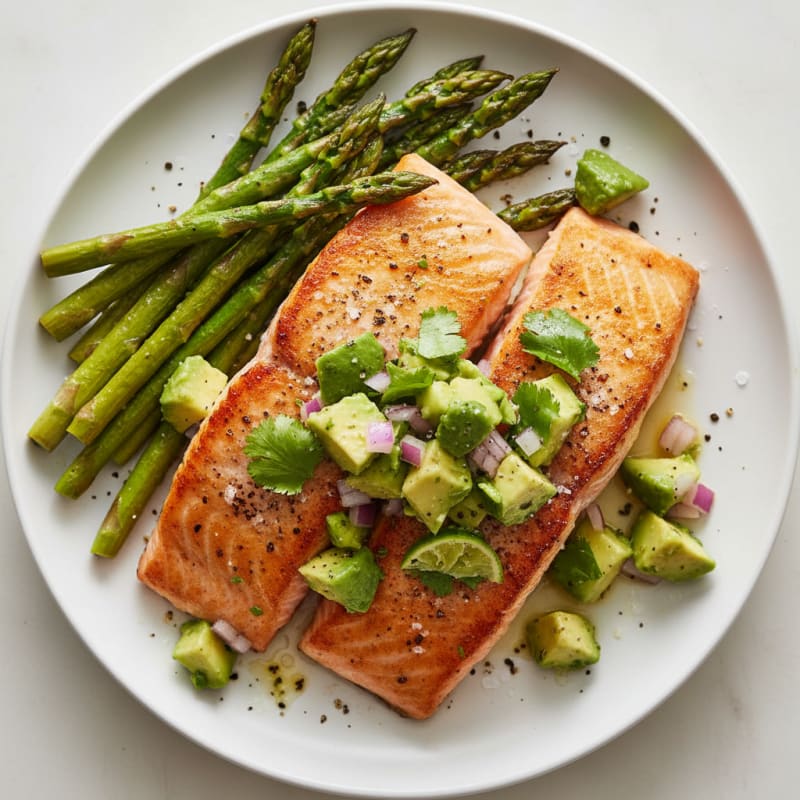 Pan-Seared Salmon with Avocado Salsa