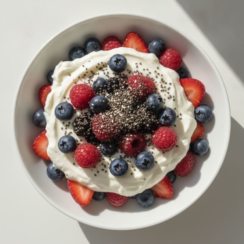 Creamy Greek Yogurt Protein Parfait with Mixed Berries