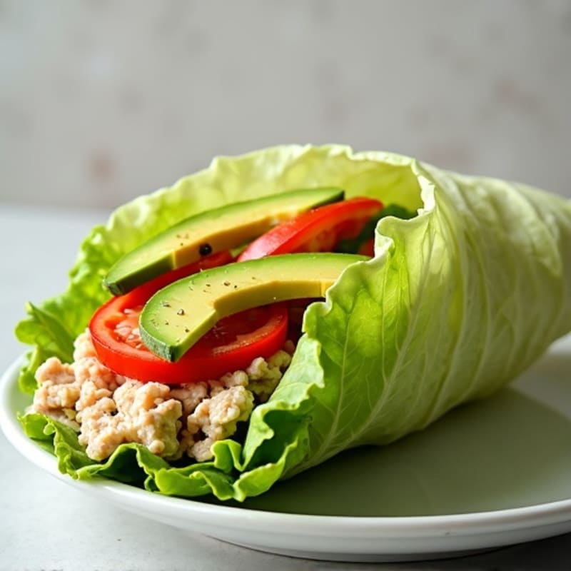 Creamy Avocado Turkey Lettuce Wrap