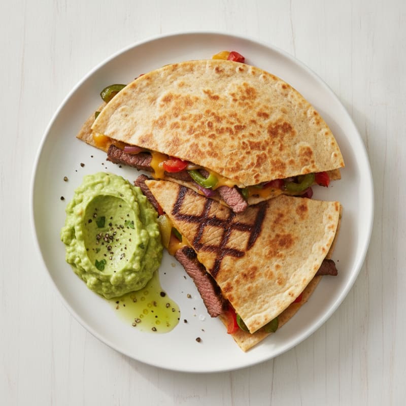 Carne Asada Quesadillas with Guacamole