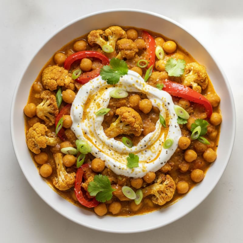 Roasted Vegetable and Chickpea Curry