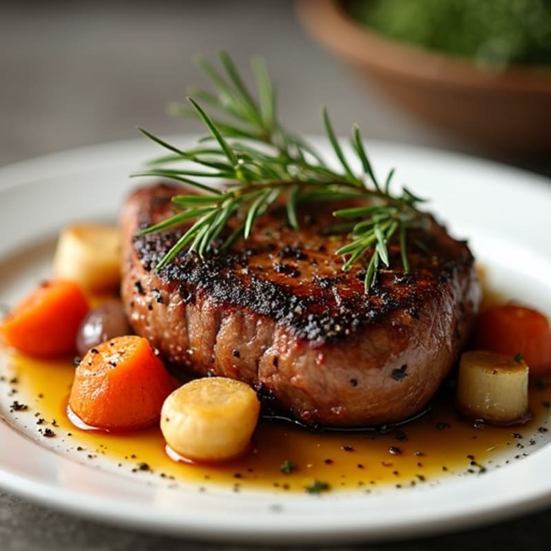 Herb-Crusted Top Sirloin with Roasted Root Vegetables