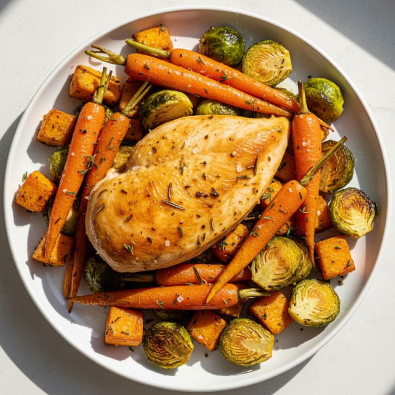 Golden Herb-Roasted Chicken with Root Vegetables