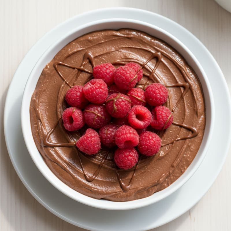 Silky Chocolate Protein Mousse with Fresh Berries
