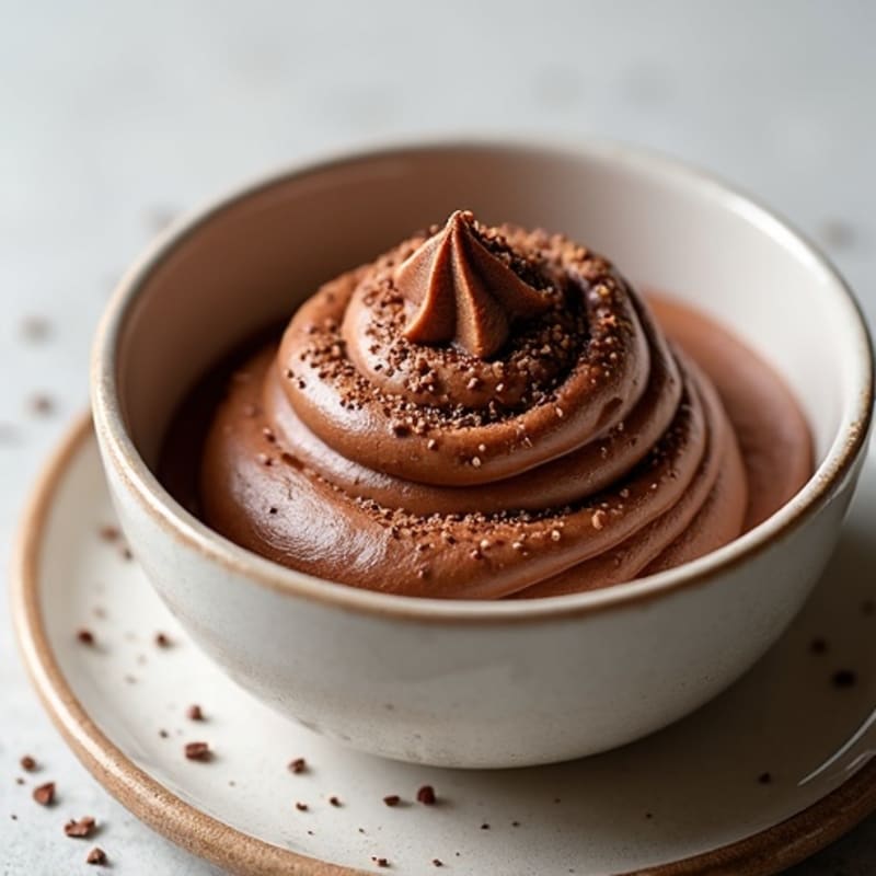 Chocolate Protein Mousse with Chia Seeds