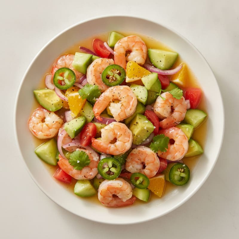 Citrus-Marinated Shrimp and Avocado Ceviche