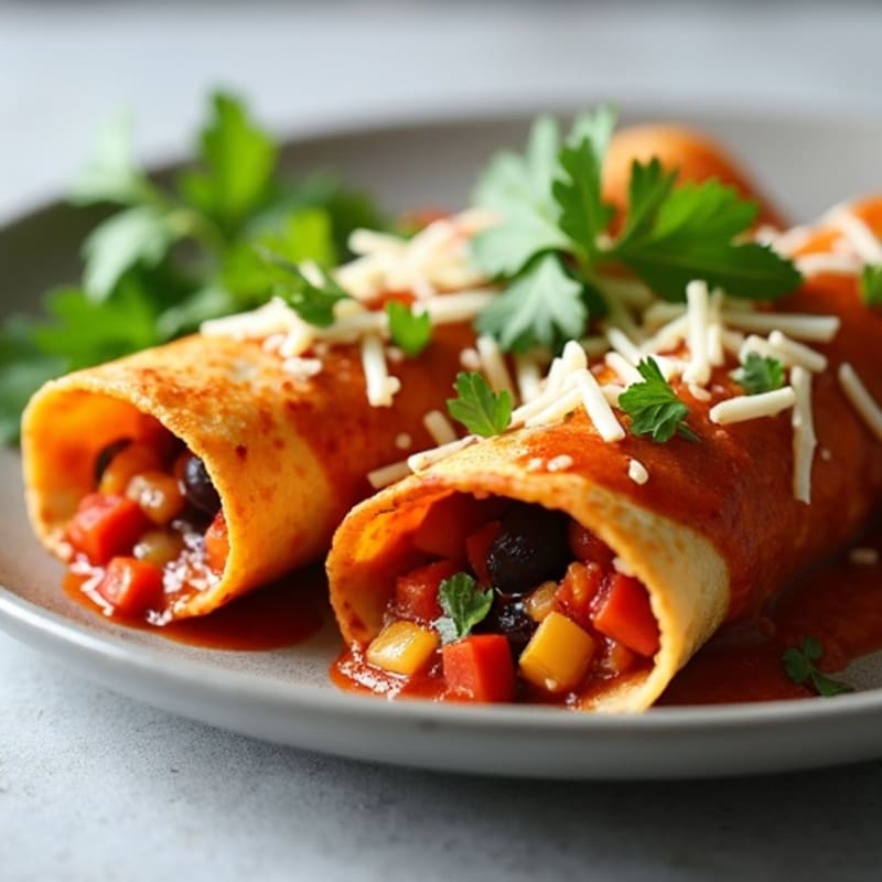 Healthy Chicken and Black Bean Enchiladas