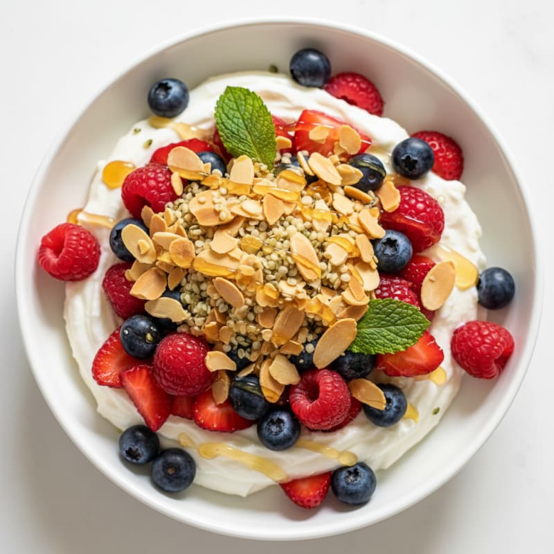 Creamy Greek Yogurt Protein Parfait with Mixed Berries