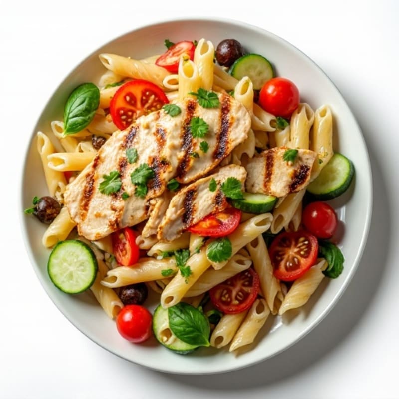 Grilled Chicken Vegetable Pasta Salad