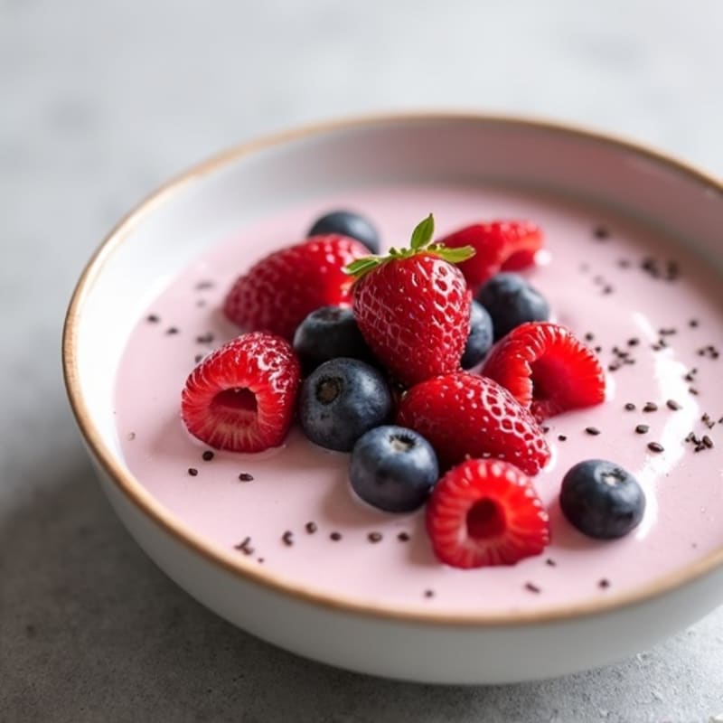Creamy Greek Yogurt Protein Mousse with Mixed Berries