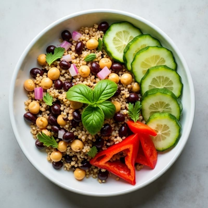 Fresh Quinoa Black Bean Salad with Crisp Vegetables
