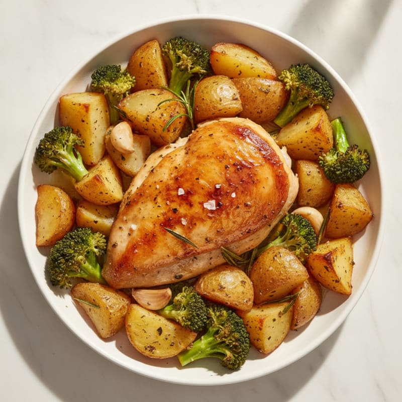 Garlic Herb Roasted Chicken and Potatoes