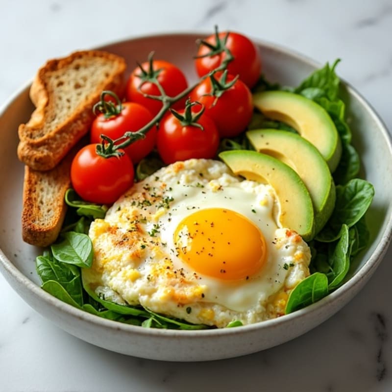 Egg White Scramble with Spinach and Turkey Breast