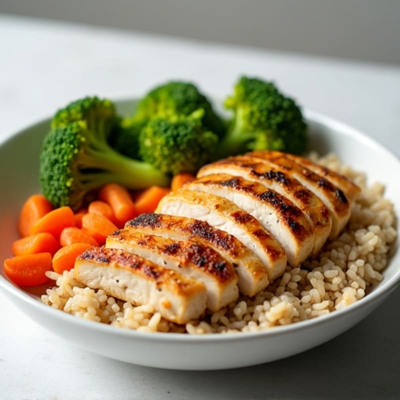 Grilled Chicken and Broccoli Rice Bowl