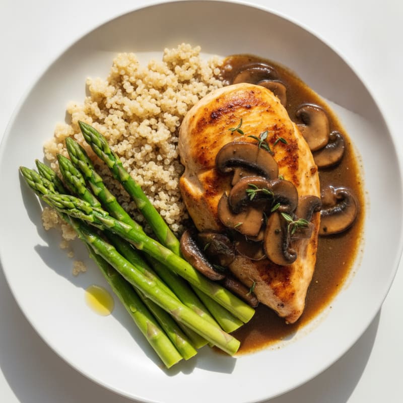 Pan-Seared Chicken with Mushroom-Umami Sauce