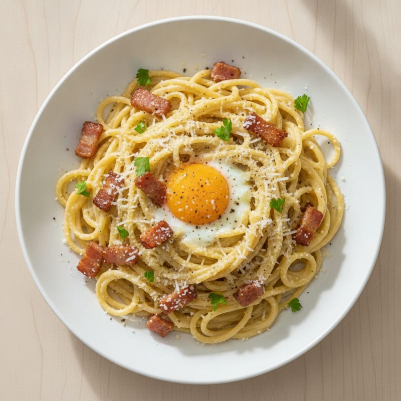 Classic Carbonara with Pancetta and Egg