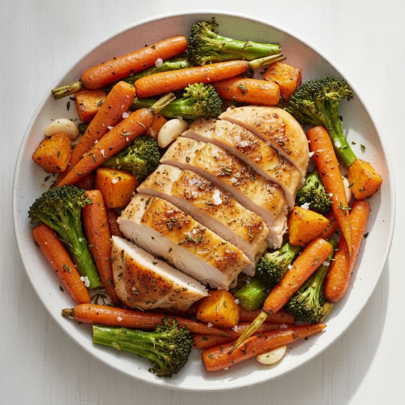 Garlic Herb Chicken with Roasted Vegetables