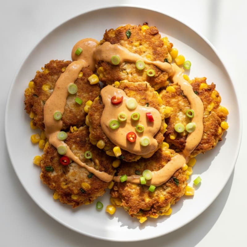 Chicken and Corn Fritters with Chipotle Aioli
