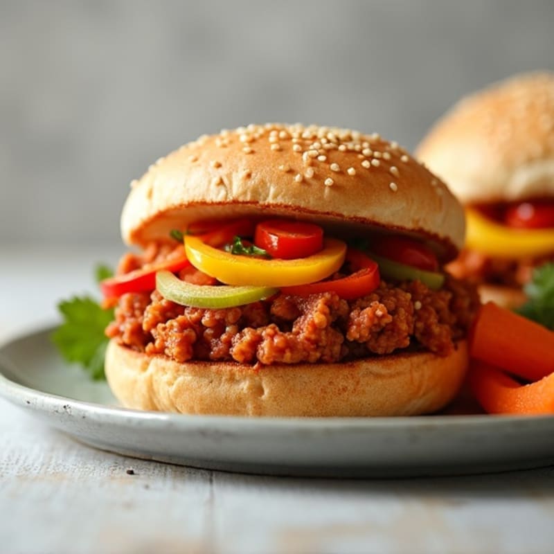 Lean Ground Turkey Sloppy Joes with Crunchy Veggies