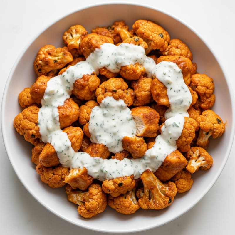 Buffalo Cauliflower Bites with Ranch