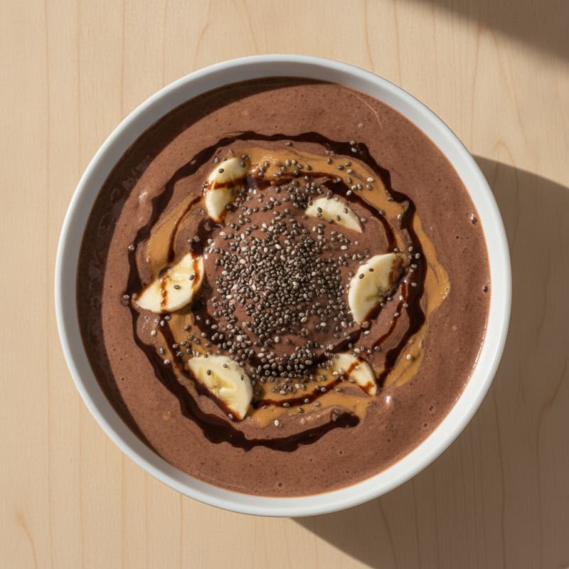 Chocolate Protein Shake with Peanut Butter and Banana