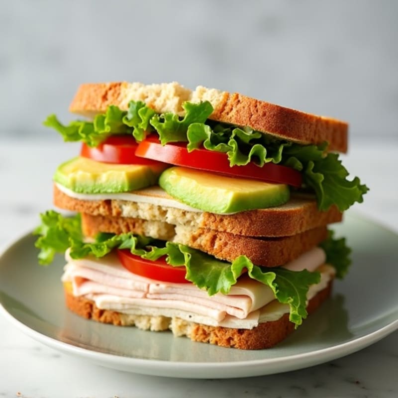Stacked Turkey Club with Fresh Avocado