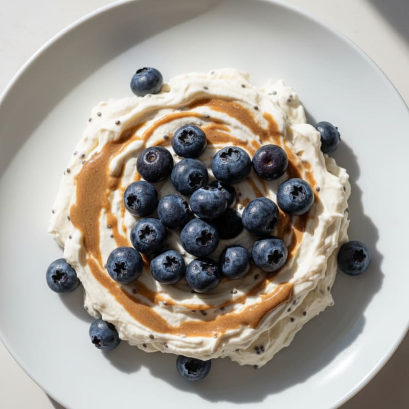 Silky Greek Yogurt Protein Mousse with Fresh Berries
