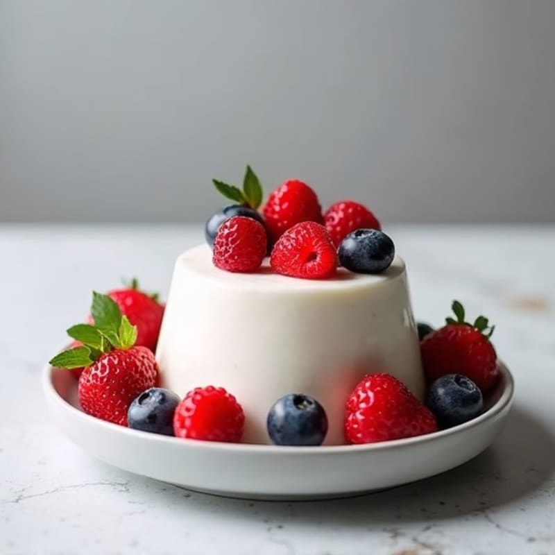 Silky Greek Yogurt Protein Mousse with Mixed Berries