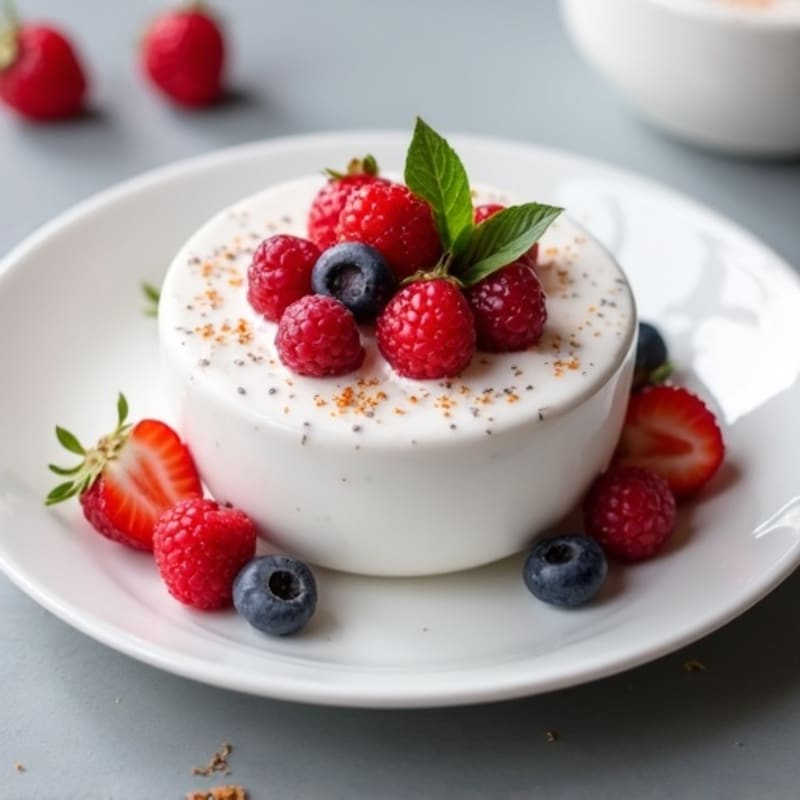 Silky Protein Greek Yogurt Mousse with Berries