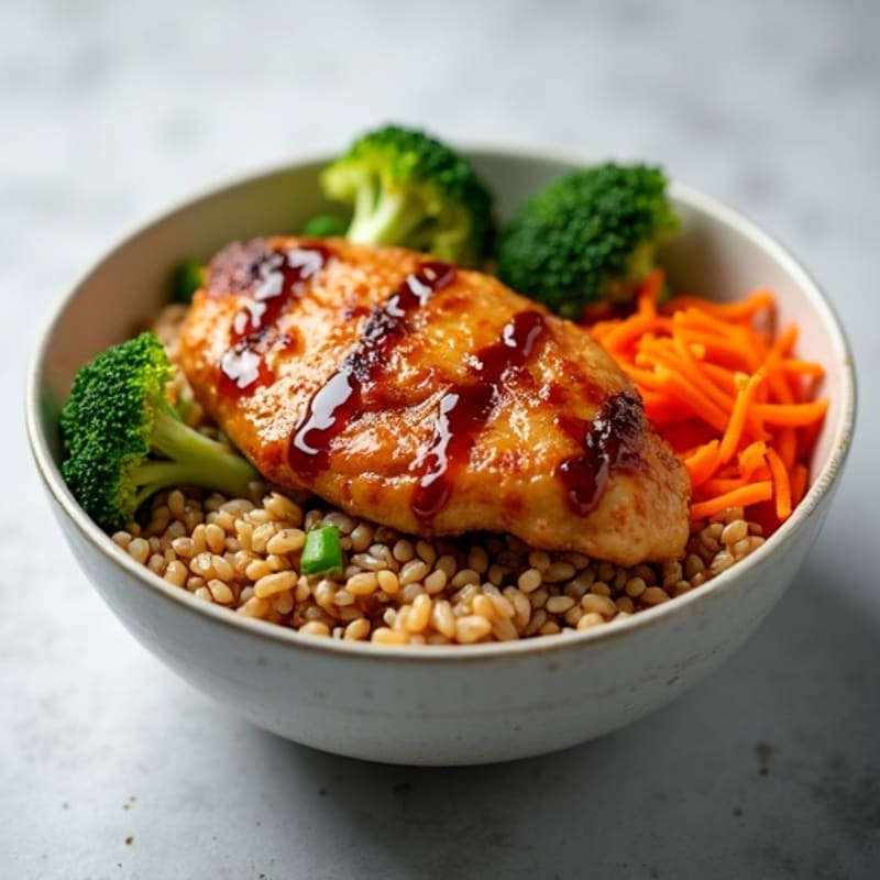 Sticky Ginger-Garlic Teriyaki Chicken Bowl