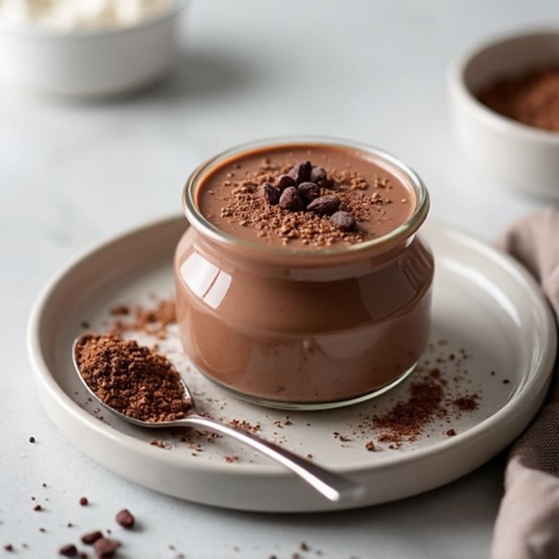 Silky Chocolate Protein Pudding with Greek Yogurt