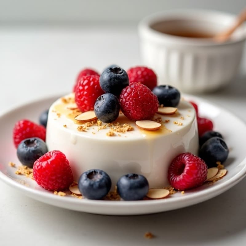 Silky Greek Yogurt Protein Mousse with Mixed Berries