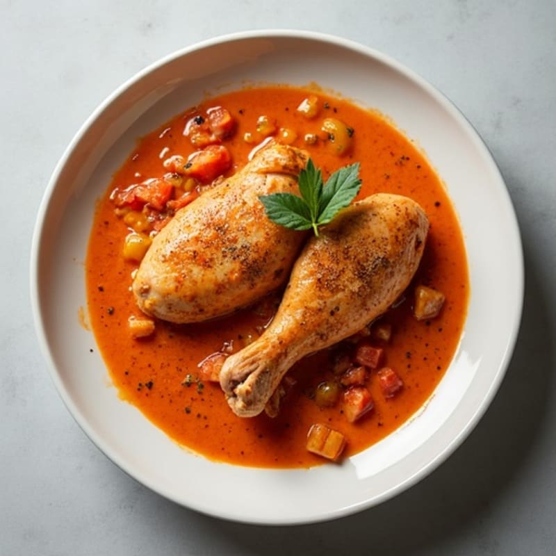 Spiced Chicken with Creamy Tomato Coconut Sauce
