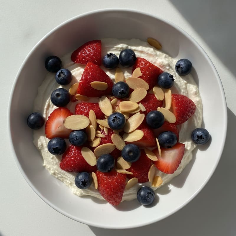 Silky Greek Yogurt Protein Pudding with Berries